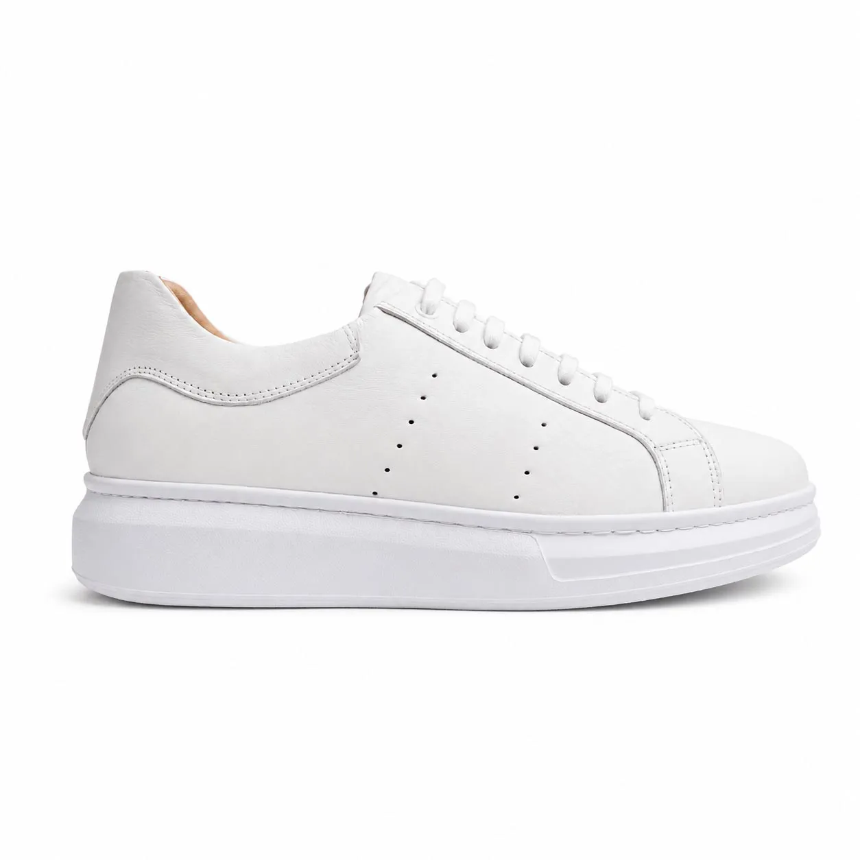 Basket pour homme 348 blanc cuir miniature